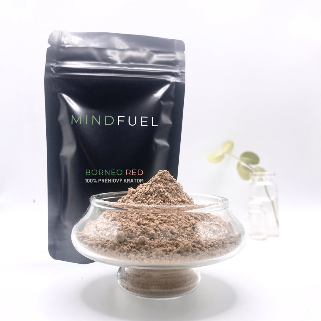 MIndfuel-Kratom-Borneo-Red-in-a-black-doypack-with-a-white-background