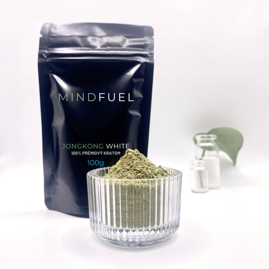 MIndfuel-Kratom-Jongkong-White-in-a-black-doypack-with-a-white-background
